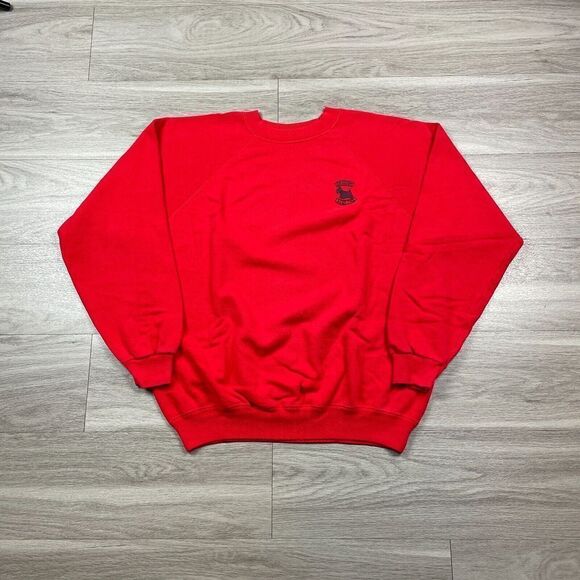 Vintage Sweatshirt Mens Extra Large Red 90s Graham Scotties Crewneck Retro - Picture 1 of 9